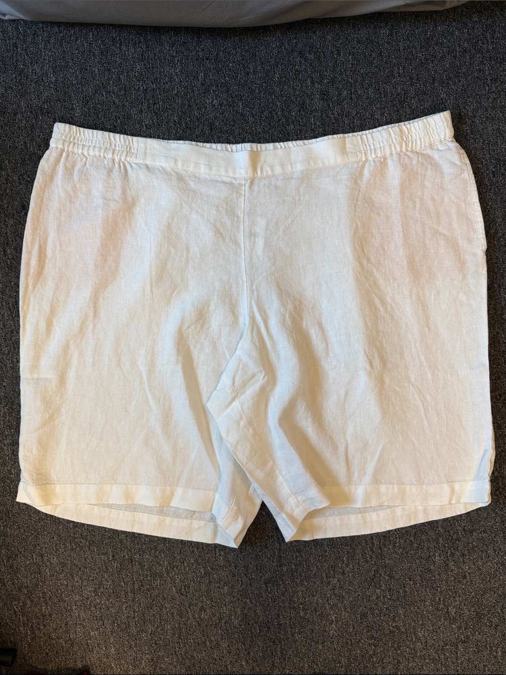 J Jill Love Linen womens 4X white linen pull on Bermuda shorts NWT
